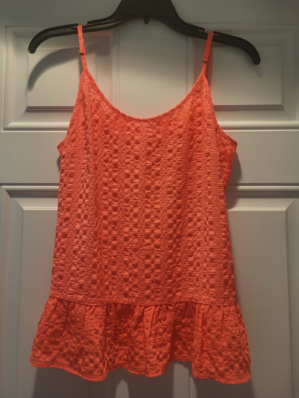 Lilly Pulitzer Coral  Ruffle Hem Top